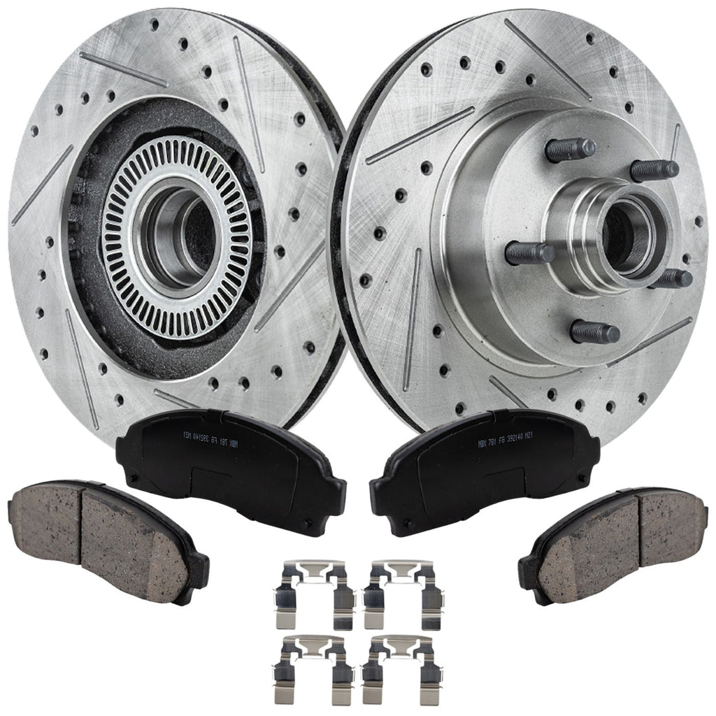 Brake Disc & Pad Kit for Ford Ranger, Mazda B3000 (03–11) Front Drilled