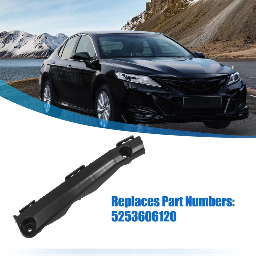 1Pcs Front Left Bumper Bracket for Toyota Camry (2018–2023) 5253606120 Plastic Black