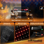1X LED Colorful Devil Eye Lamp for Car Windows (52")