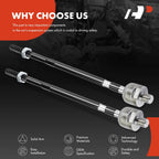 2X Front Inner Tie Rod Kit for Mitsubishi Endeavor (2004–2008, 2010–2011)