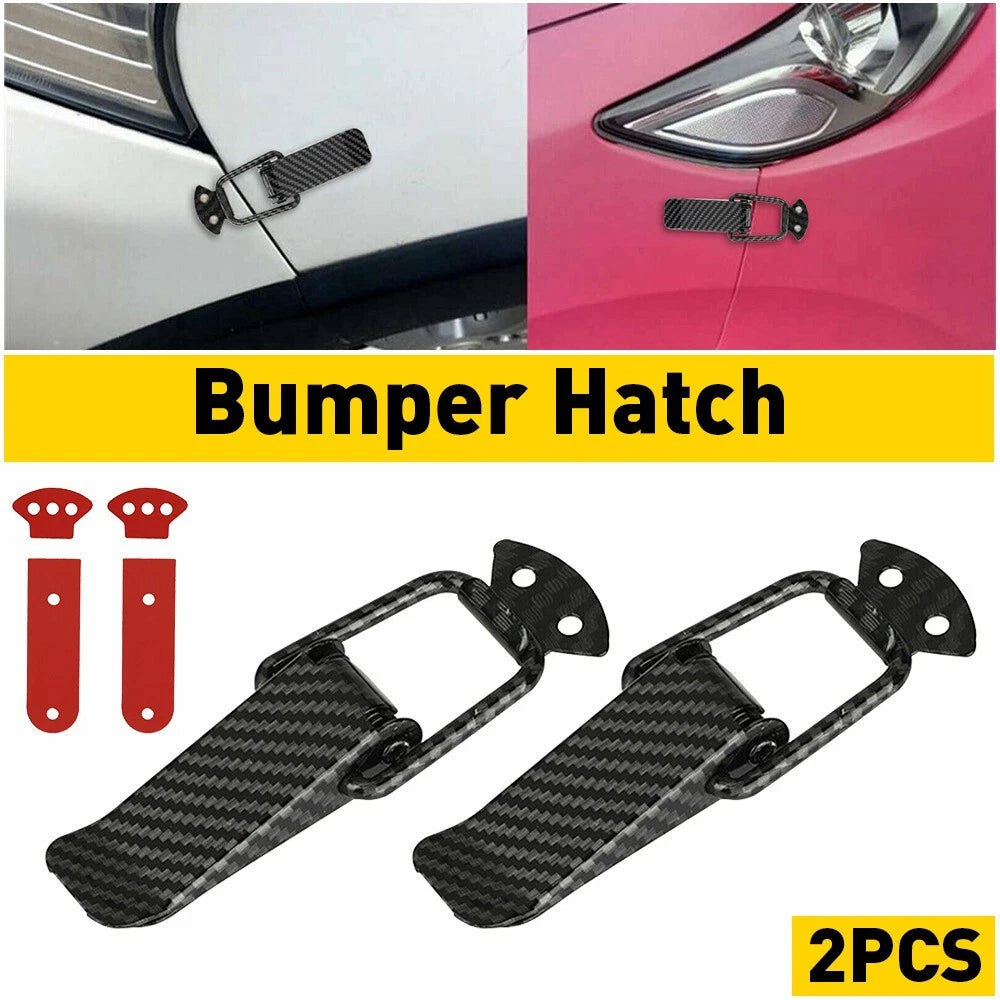 2X Carbon Fiber Quick Release Fasteners for Universal Car Bumpers