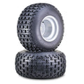 Set of 2 WANDA ATV Tires & Wheels 20X10-9 4/110 PCD 3+6 Offset Silver 10041