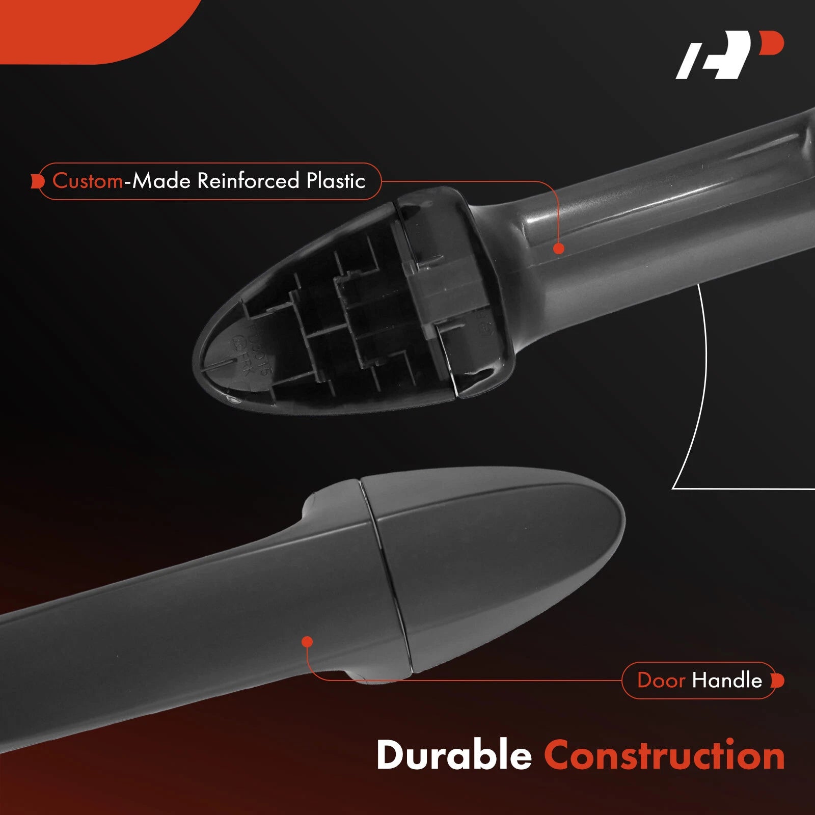 Rear Left or Right Black Exterior Door Handle for Ford Fiesta (2011–2019)