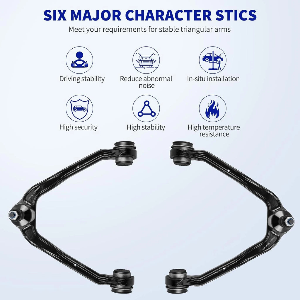 Front Upper Lower Control Arms with Ball Joint Kit for GMC Sierra 1500 (1999–2006)