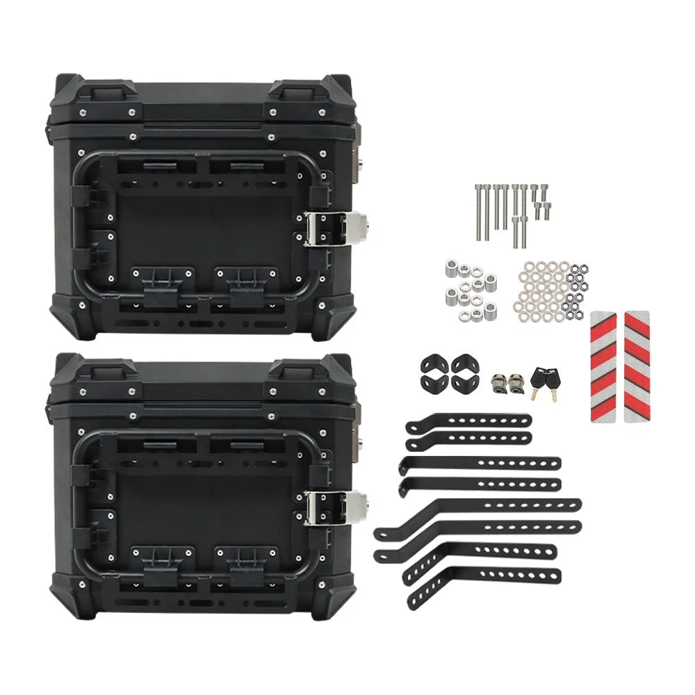 2X Hard Side Saddlebag Box Trunk for Motorbike (36L)