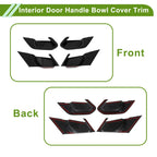 Interior Door Handle Bowl Cover Trim 4 x ABS for BMW 5 Series 530i (2024-2025)