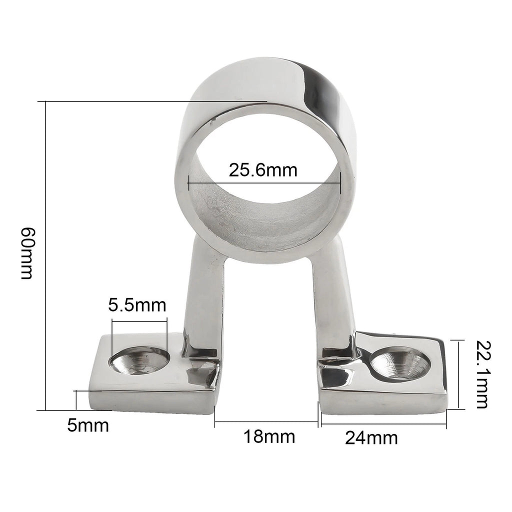 25mm Marine Grade Stainless Steel Frame Mounting Bracket for