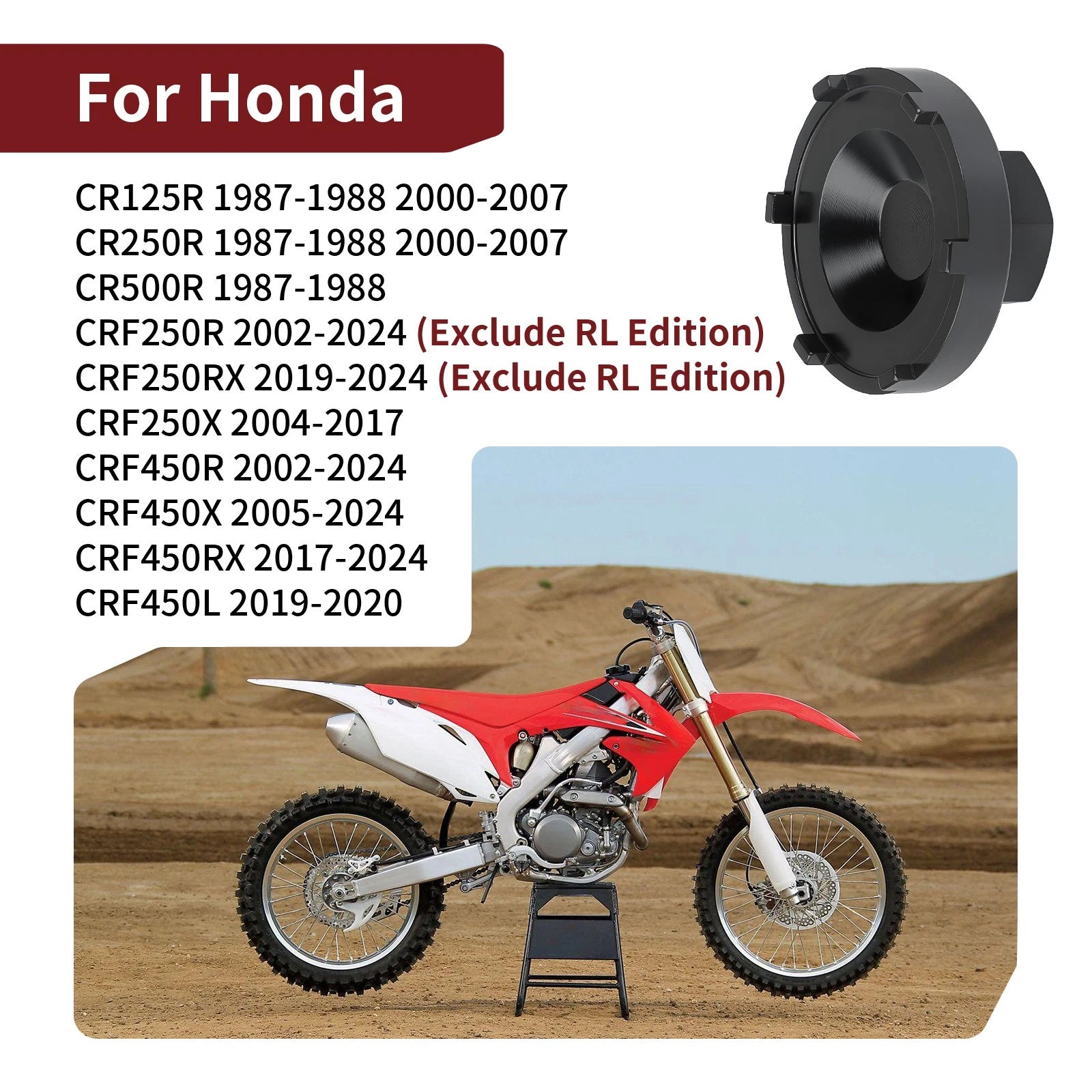 47mm Seal Bearing Retainer Tool for Honda CRF250R CRF450R (2002–2024) 08-0256