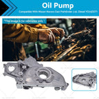 Oil Pump for Nissan Navara D40 Pathfinder 2.5L Diesel YD25DDTI (2005–2015)