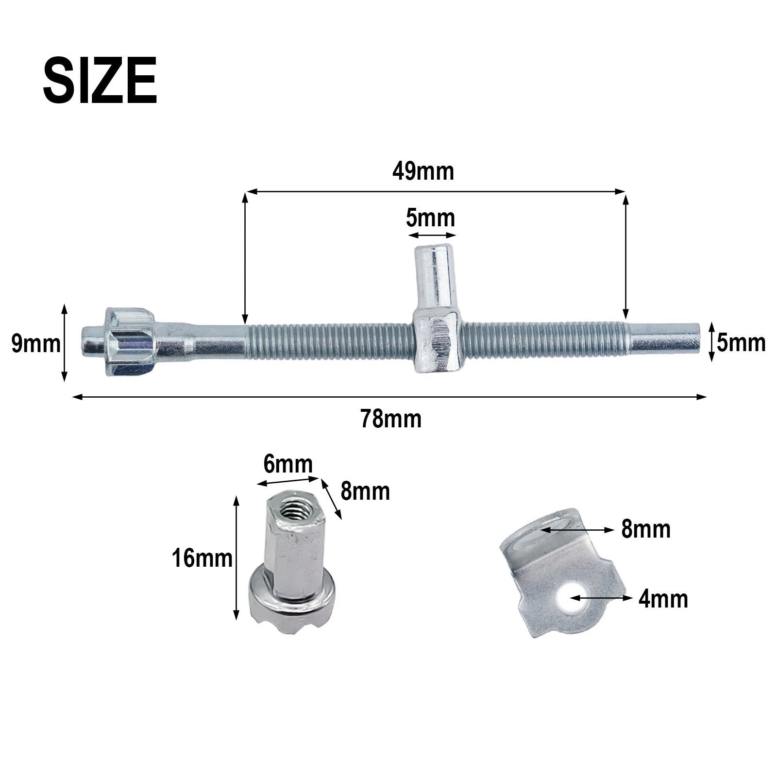 Chainsaw Tension Adjuster Screw Nut 78x49mm for Efficient Saw