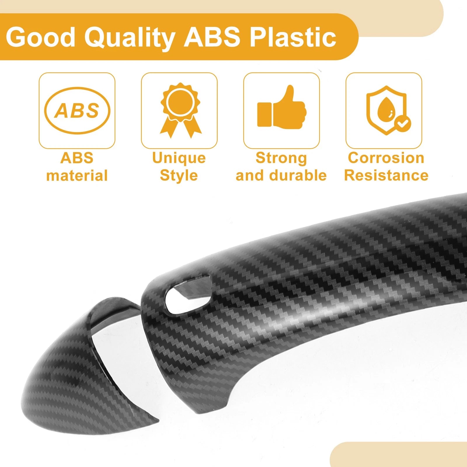 Door Handle Cover Trim for Chevrolet Cruze (Carbon Fiber, Black)