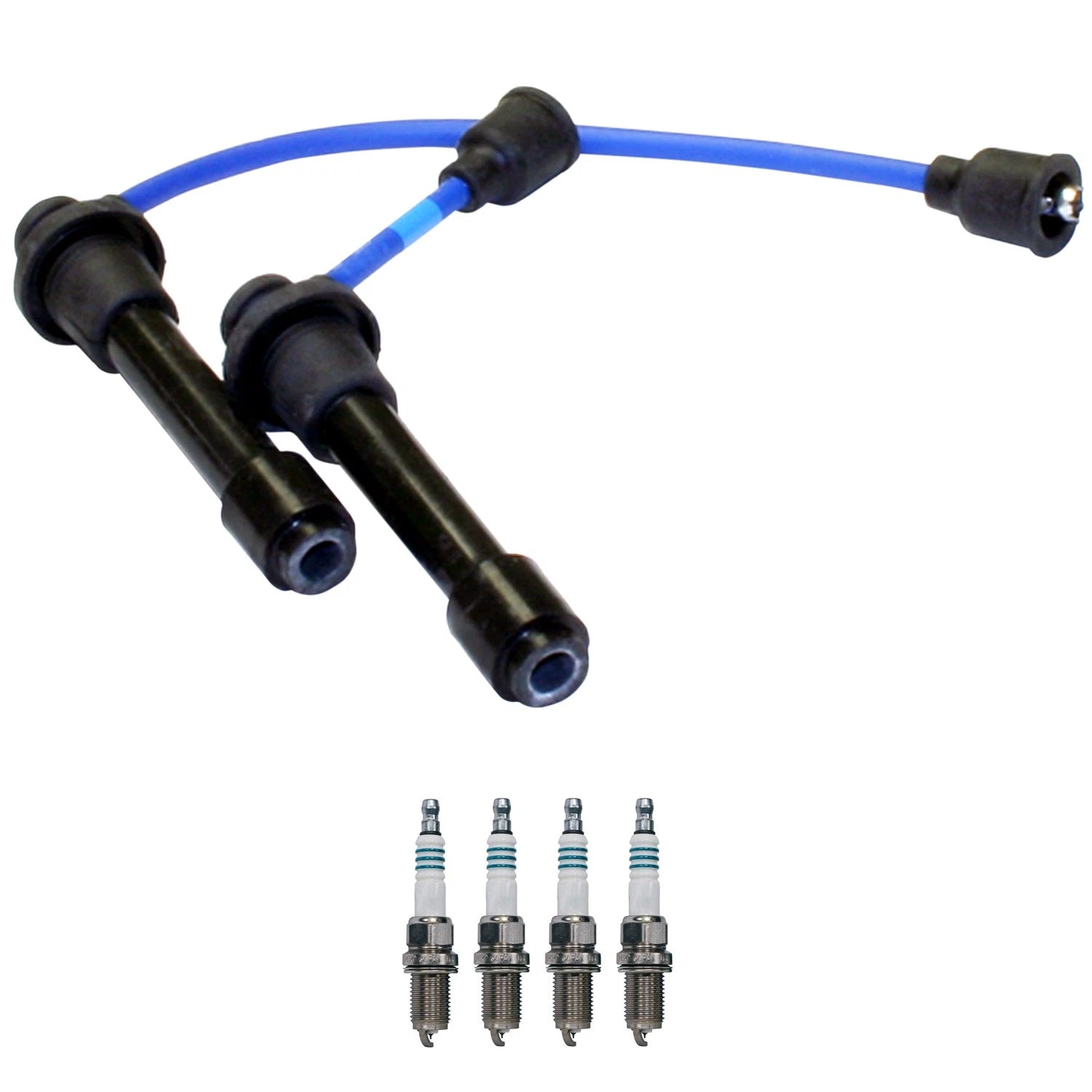 NGK Wire Set & Denso Iridium Spark Plugs Kit for Chevrolet Metro (1998–2001)