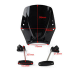 Windshield Deflector for Universal Motorcycle - Gray (No Year Specified)