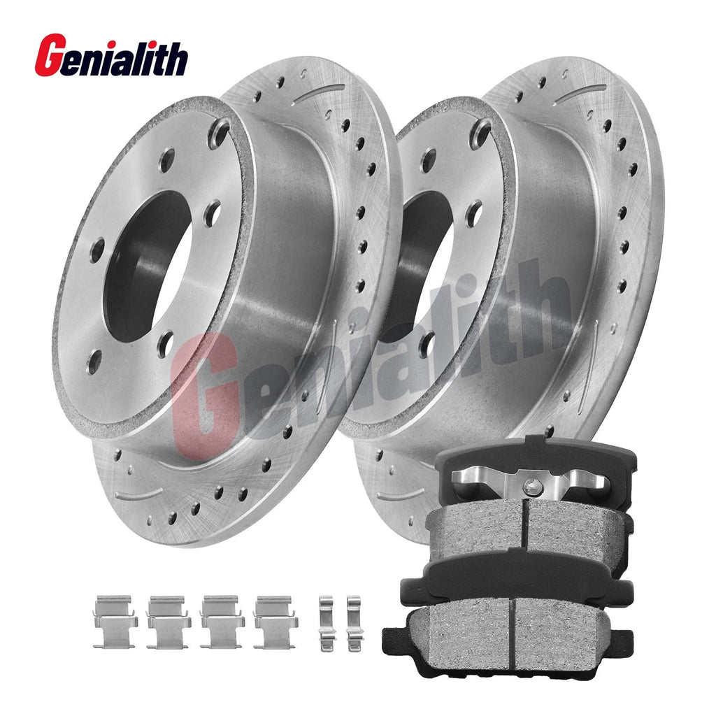 Rear Disc Brake Rotors & Ceramic Pads for Jeep Patriot Compass (2007–2017)