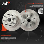 Set of 2 Front Disc Brake Rotors & Ceramic Pads for Ford Excursion (2005)