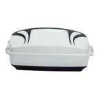 Chopped Trunk for Harley Touring (2014–2023) White Amethyst Black Licorice Flames