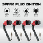 Set of 4 Ignition Coils & Spark Plugs for Mercedes Benz C300 CLA250 (2015–2020) UF734