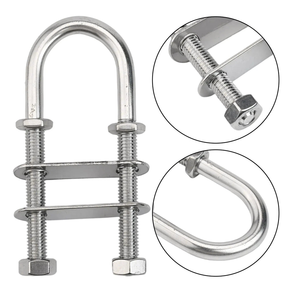 Stern Bow Eye U Bolt with Adjustable Nuts M8 for Marine Boat