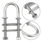 Stern Bow Eye U Bolt with Adjustable Nuts M8 for Marine Boat