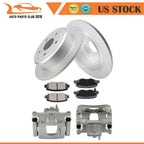 2X Rear Brake Calipers & Rotors with Ceramic Pads for Jeep Wrangler (2007–2017)