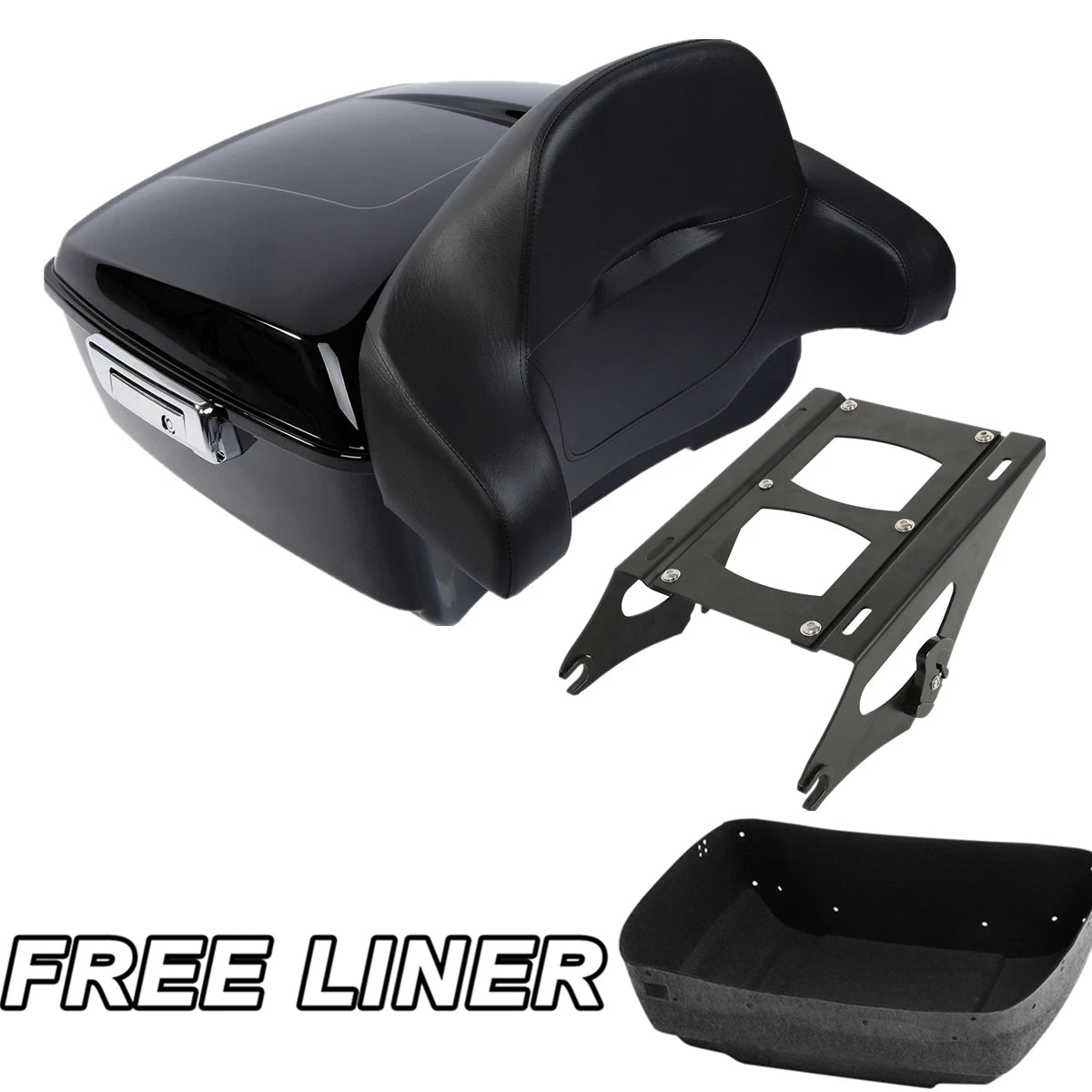 Trunk Backrest Pad Mount Rack for Harley Electra Glide (2014–2026)