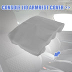 Center Console Lid Armrest Cover for Nissan Titan (2004–2014) Gray