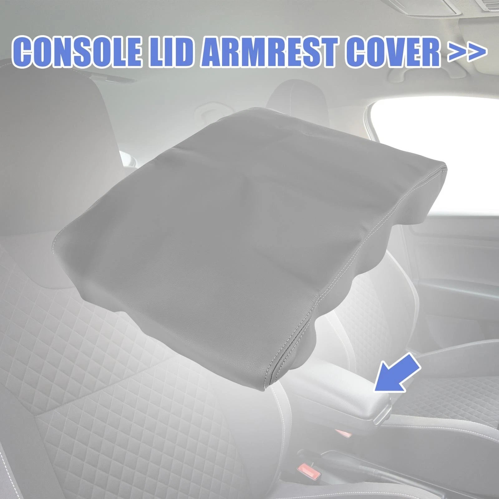 Center Console Lid Armrest Cover for Nissan Titan (2004–2014) Gray