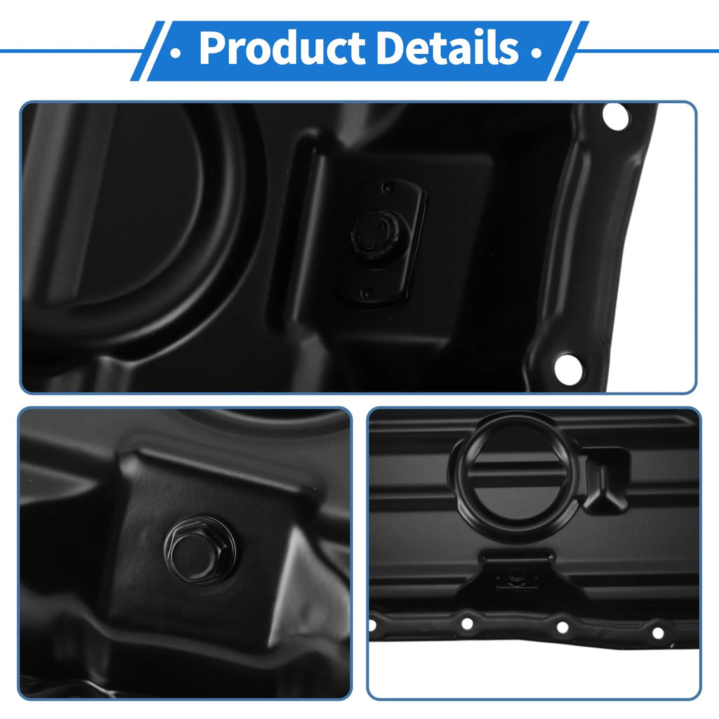 Engine Oil Pan for Toyota Lexus GS460 4.6L (2008–2011) 1210238021 Steel Black