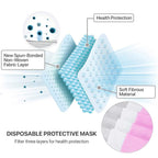 Set of 100 Pink 3-Ply Disposable Face Masks for General Use (2023)