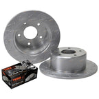 2 x Rear Slotted Drilled Disc Rotors + Pads for Lexcen VN VP VR VS (1991–1997)