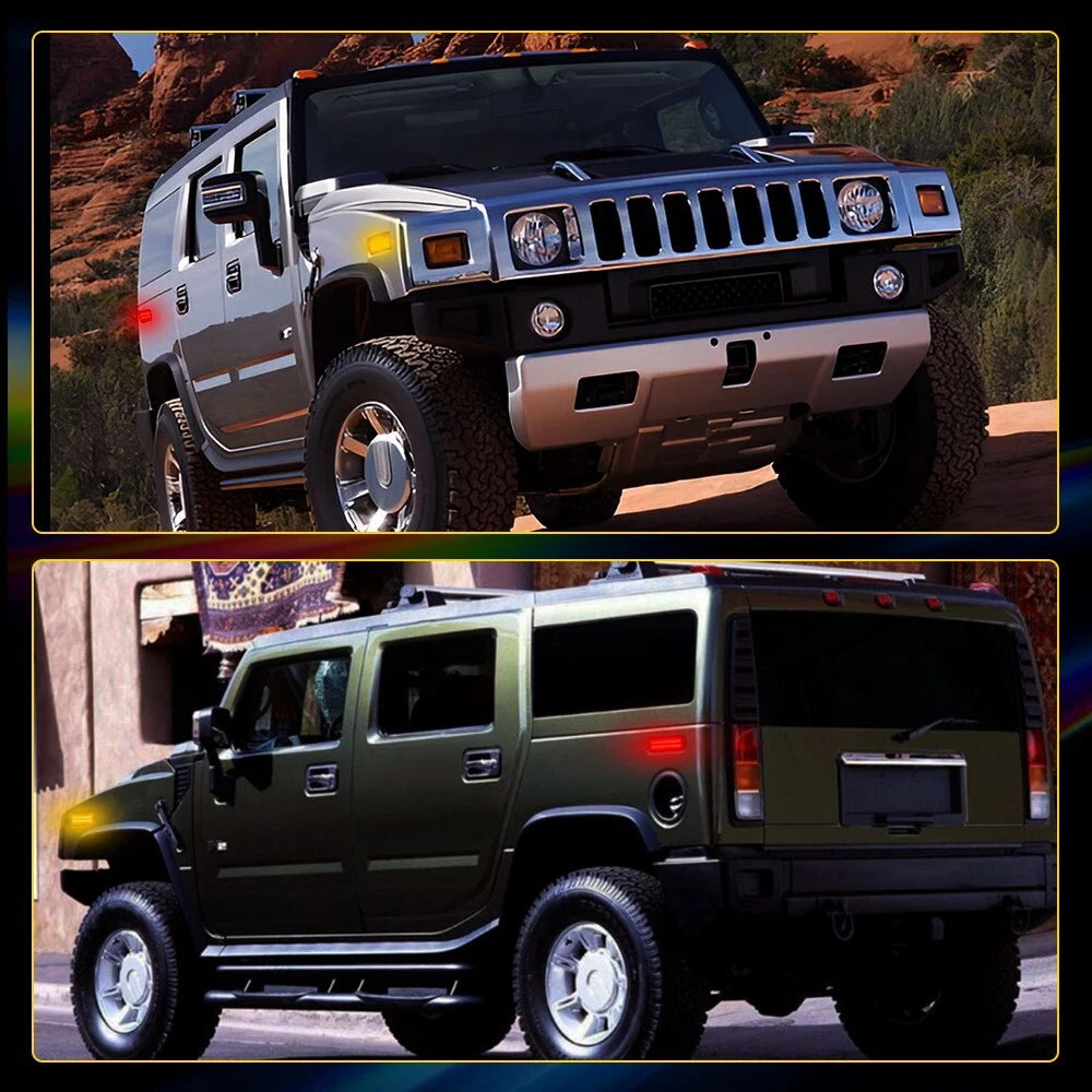 Set of 4 LED Side Marker Lights for Hummer H2 (2003â2009)