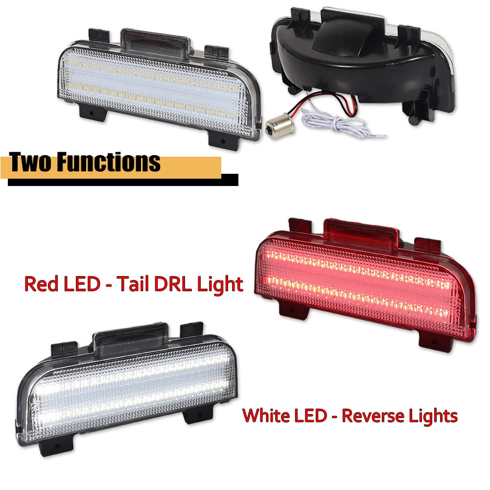 2X Clear White LED Rear Tailgate Reverse Lights for Corvette C4 (1984–1990)