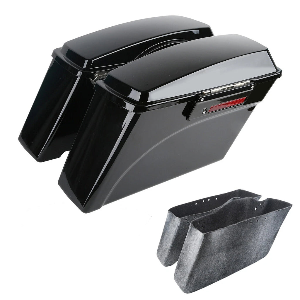 Saddle Bags with Lid Latches & Keys for Harley Touring Road King Glide (1994–2013)