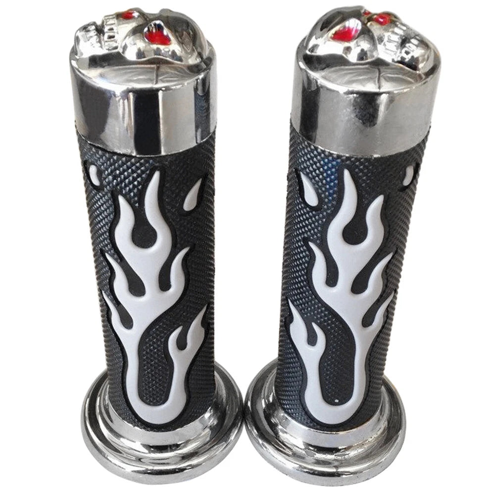 7/8" Gray Flame Hand Grips for Honda CB VTR Hornet