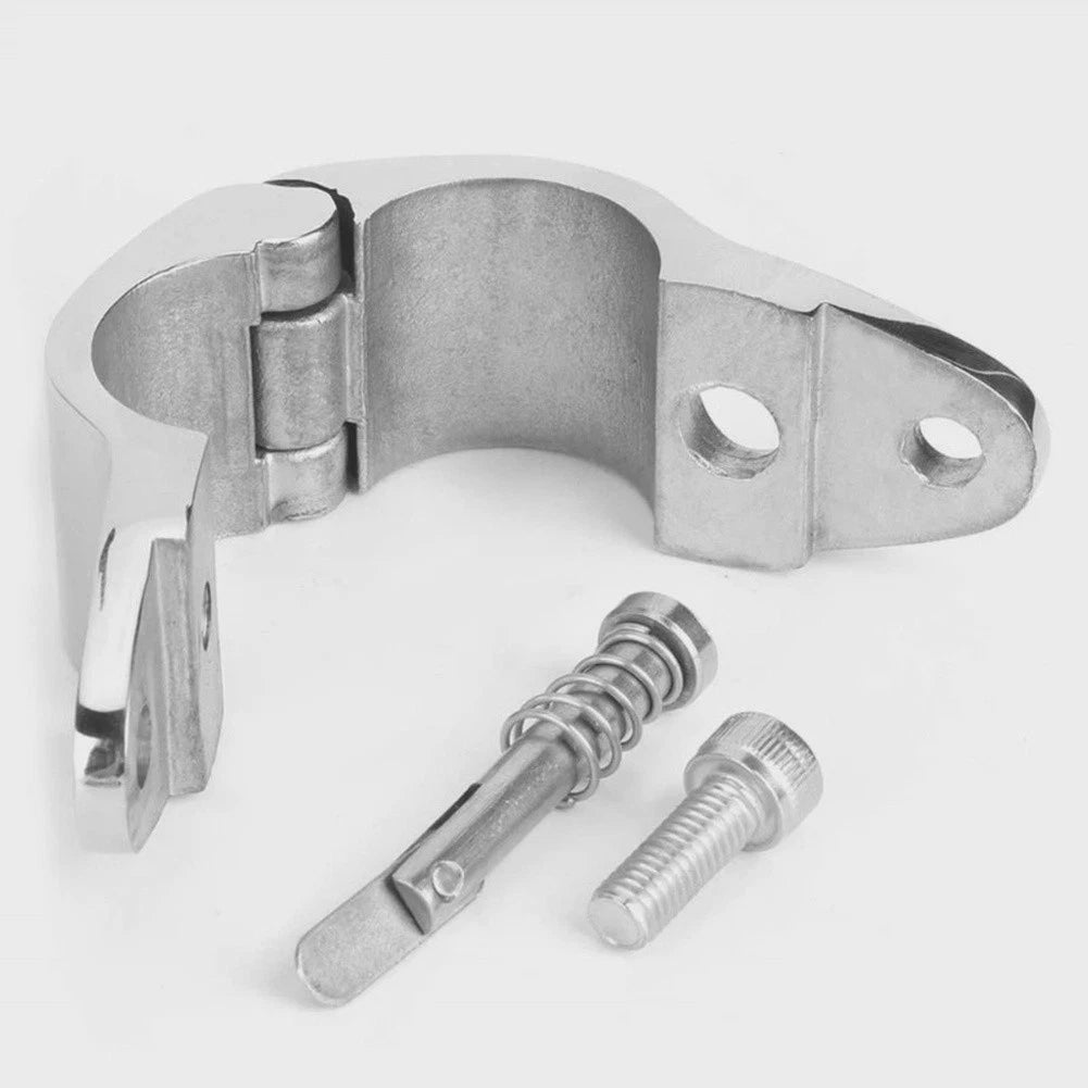 Bimini Top Clamp with Hinged Jaw for 22mm or 25mm Rod (Stainless Steel 316)