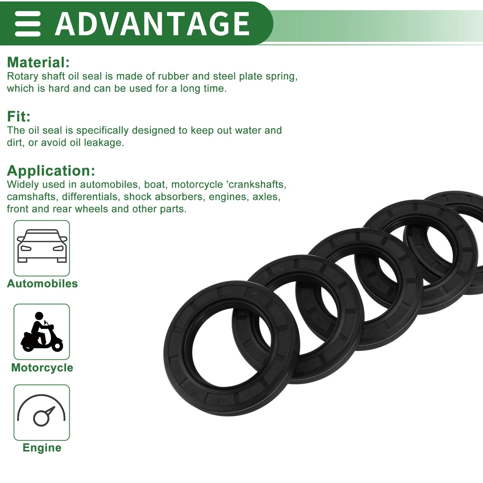 Oil Seal for Rotary Shaft (48x75x12mm)