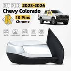 Right Side Mirror for Chevy Colorado (2023–2026) BSD Camera 10 Pins Chrome