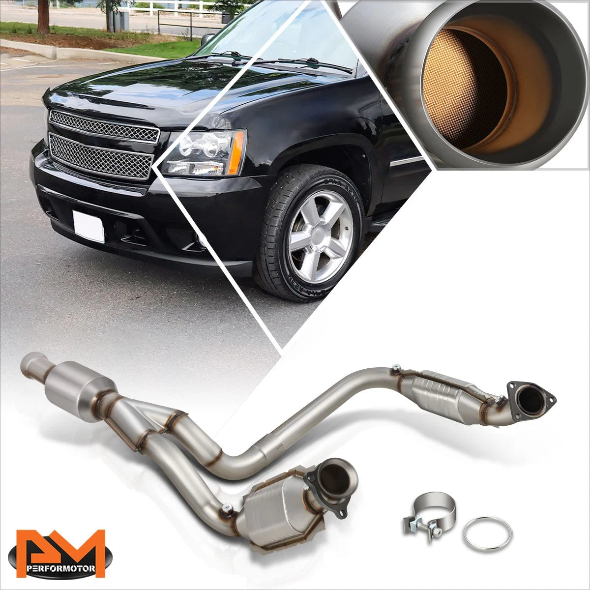 Catalytic Converter Exhaust Manifold Pipe for Silverado/Sierra/Tahoe/Yukon (2009–2014)