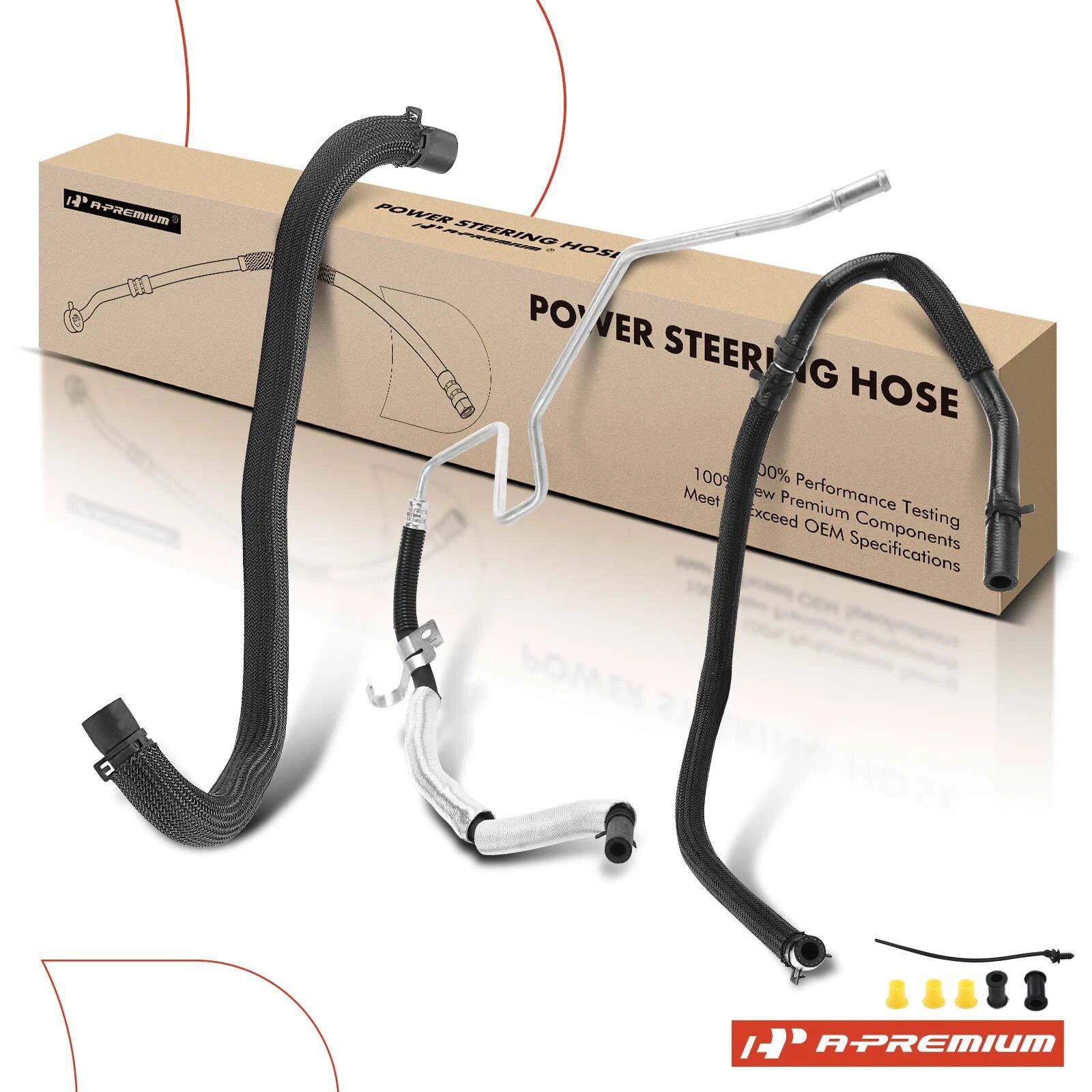 3X Power Steering Return & Reservoir Line Hose for Ford Edge (2012–2014)