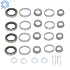 Set of 4 Trailer Bearing Kits for 3500 Lbs Axles (1-3/8" to 1-1/16")
