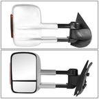 Chrome Manual Amber LED Turn Signal Tow Mirror for Silverado/Sierra (2007–2014)