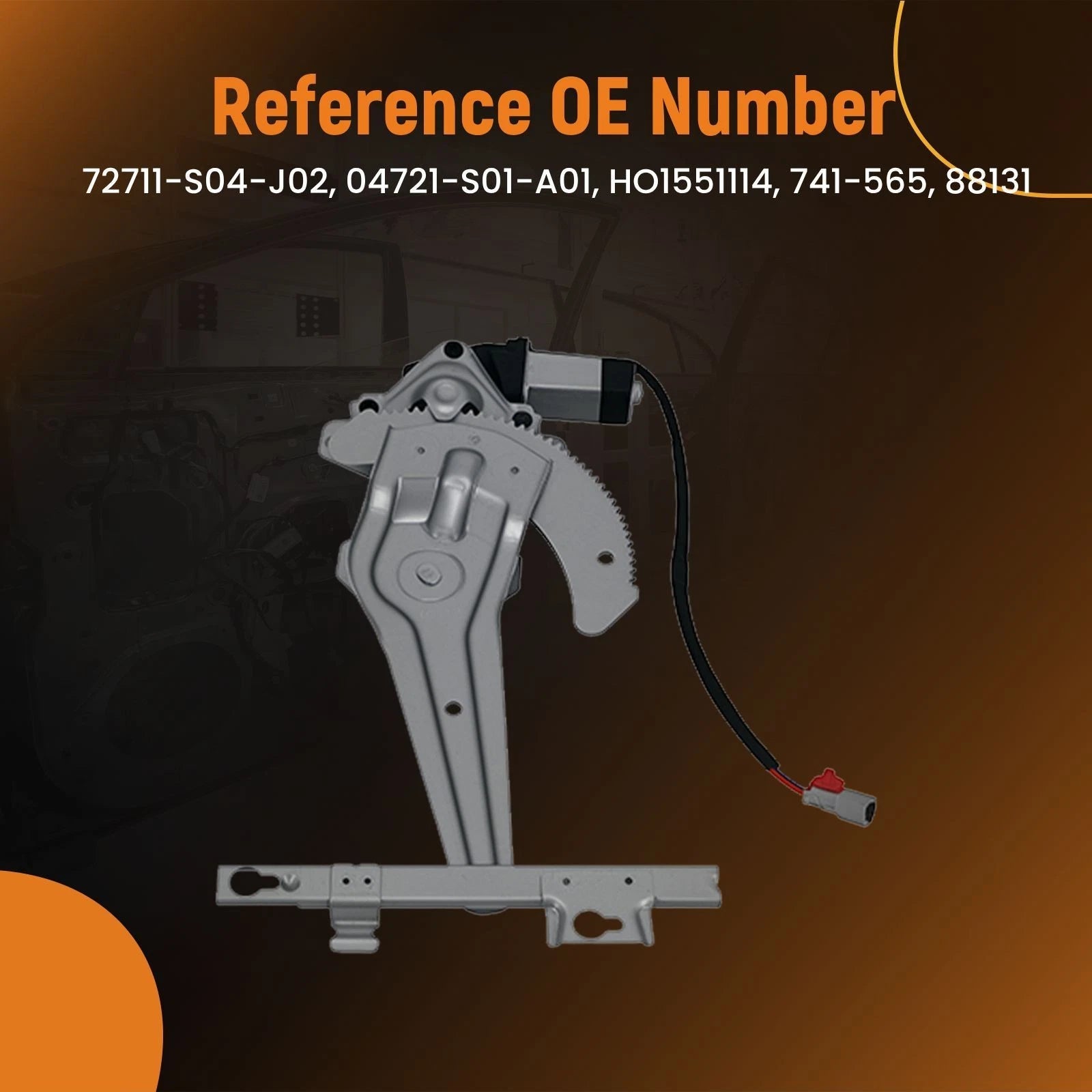 Window Regulator with Motor for Honda Civic (1996–2000) Rear Right 72711-S04-J02