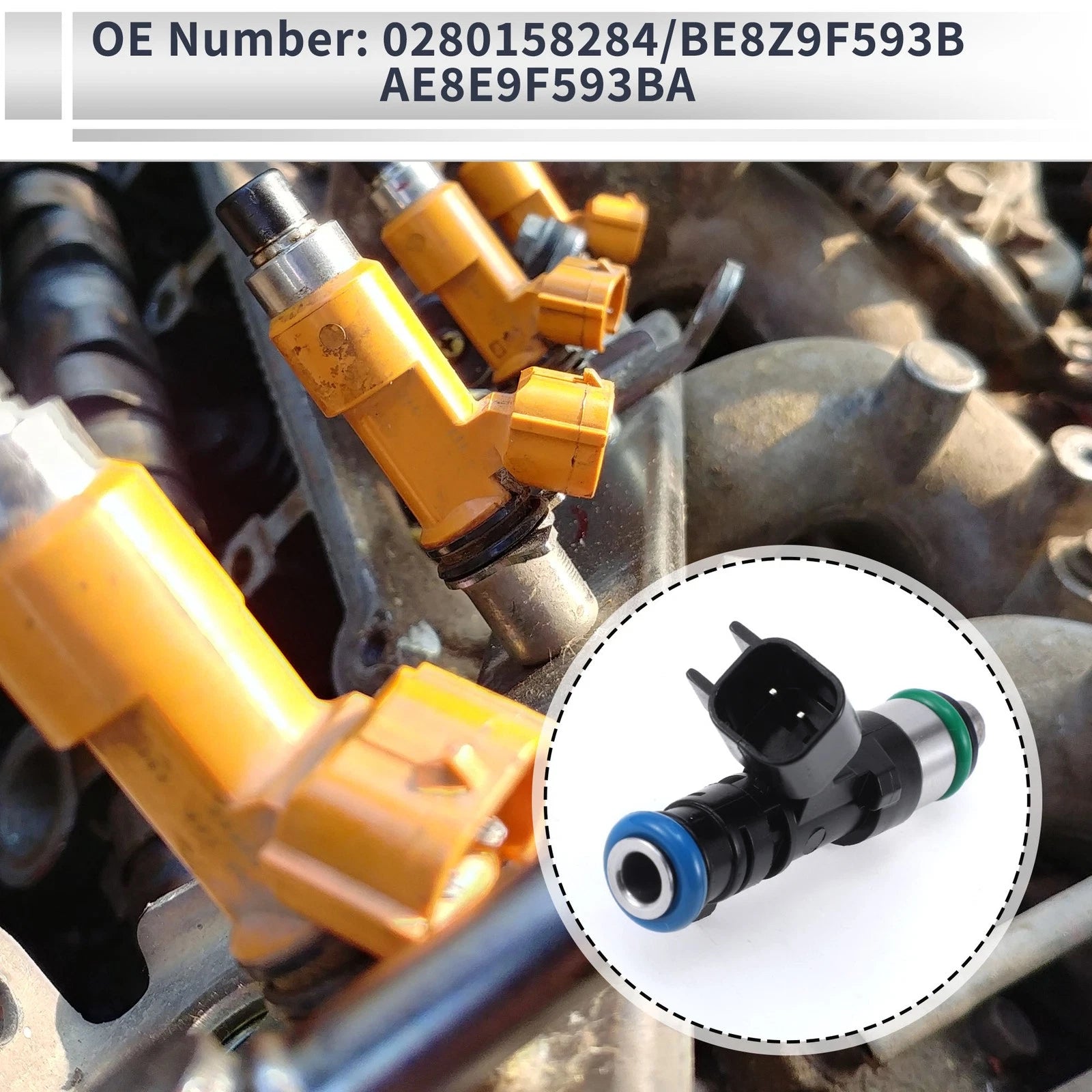 Fuel Injector No.0280158284 for Ford Fiesta 1.6L I4 (2010–2013)