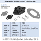 Trim Line Cylinder Connector Kit for MerCruiser Alpha Bravo (98825A4)
