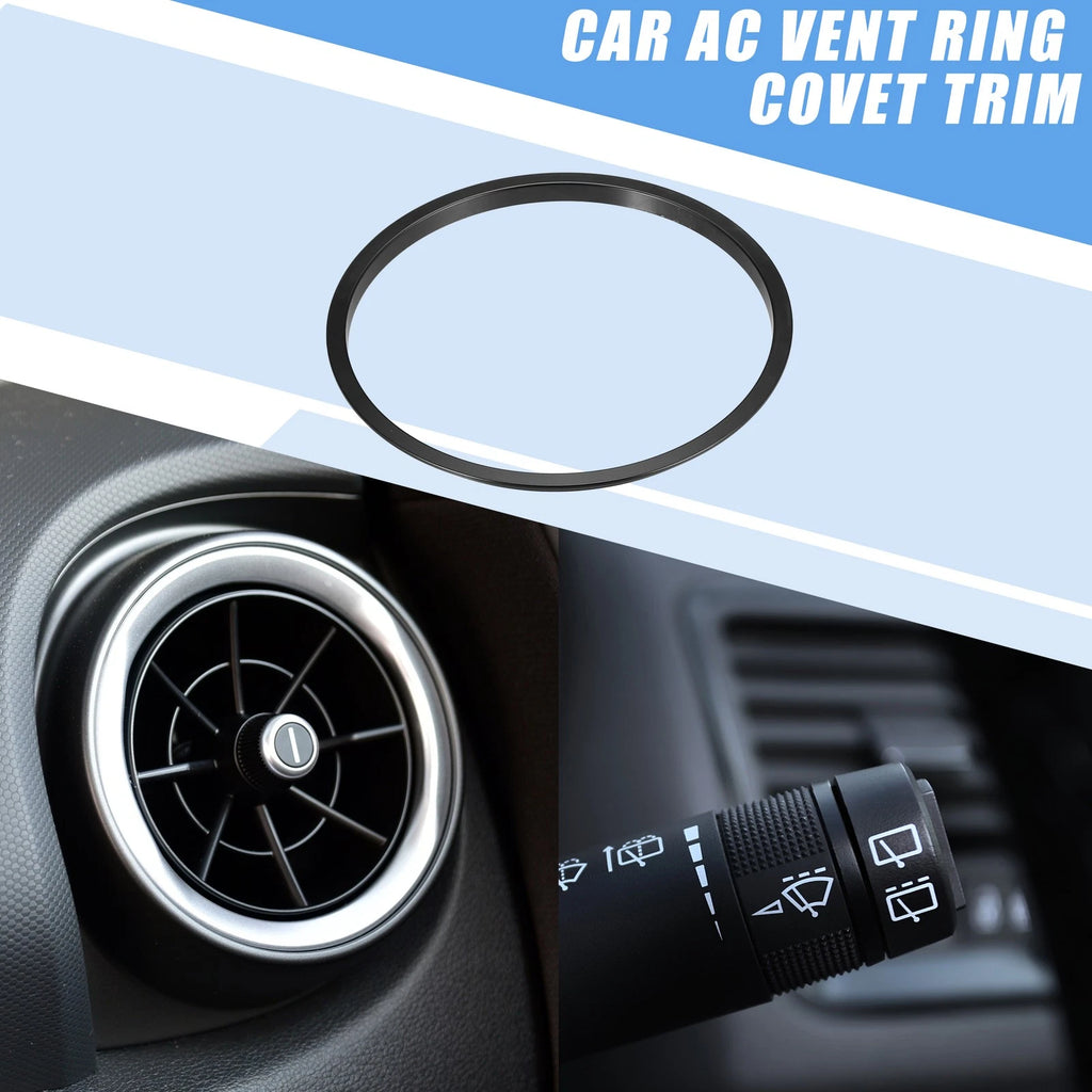 Set of 4 AC Vent Ring Cover Trim for Toyota Tacoma (2016–2024) Aluminum Black