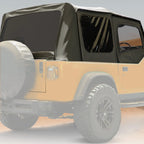 Convertible Soft Top for Jeep YJ Wrangler (1987–1995) Black