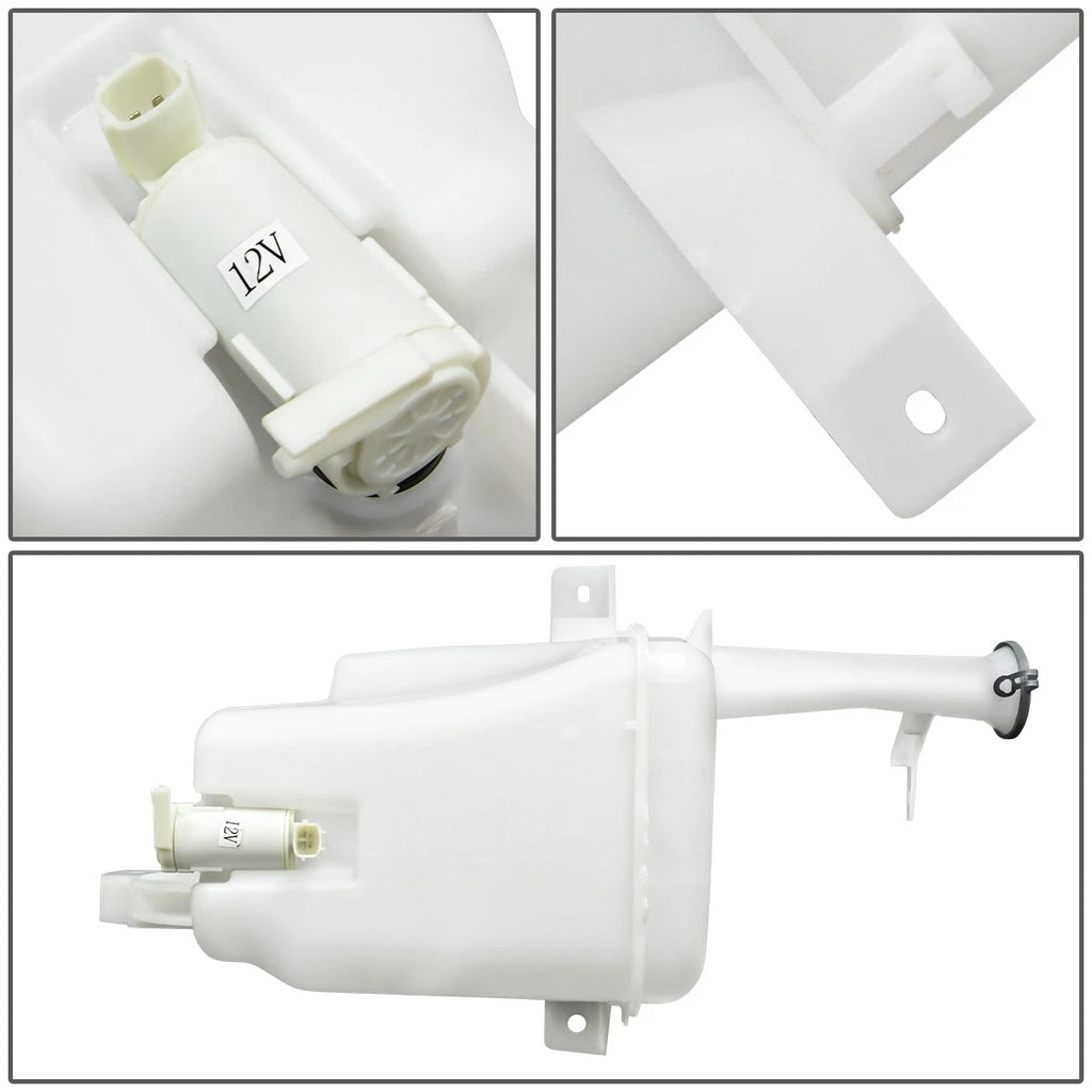 Windshield Washer Fluid Reservoir Tank Bottle w/Cap & Pump for Nissan Versa (2012–2019)