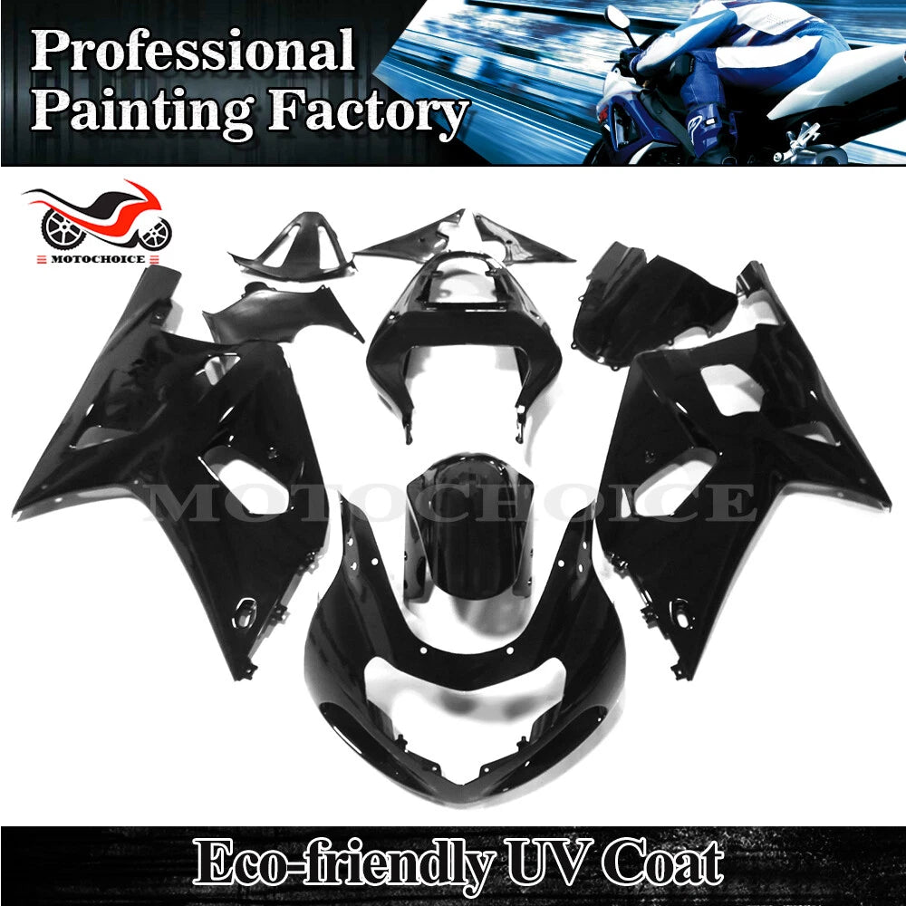 Glossy Black Fairing Kit for Suzuki GSXR600 GSXR750 (2001–2003) ABS Bodywork