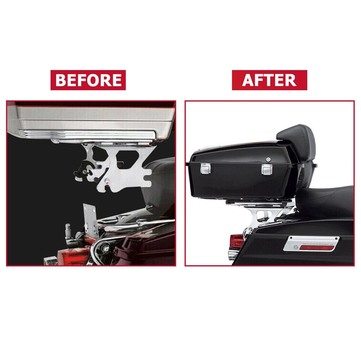2X Moto Trunk Mount Luggage Rack for Harley Touring Road Glide (1997-2008)