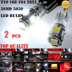 2X 168 194 2825 LED Bulbs for License Plate Lights